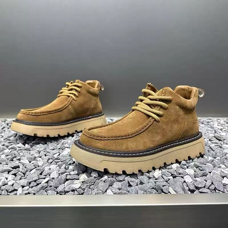 Street Fashion Men 2025 - Sonbahar Kış Erkek Platform Botları Tasarımcı