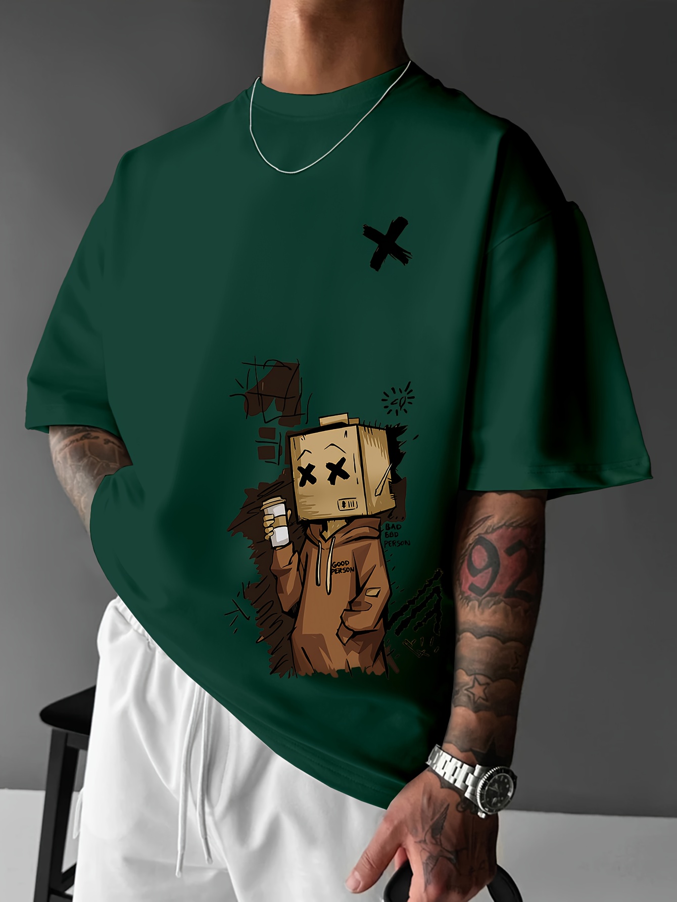 Street Fashion Graffiti - Avrupa ve Amerikan Yaz Erkek Modası