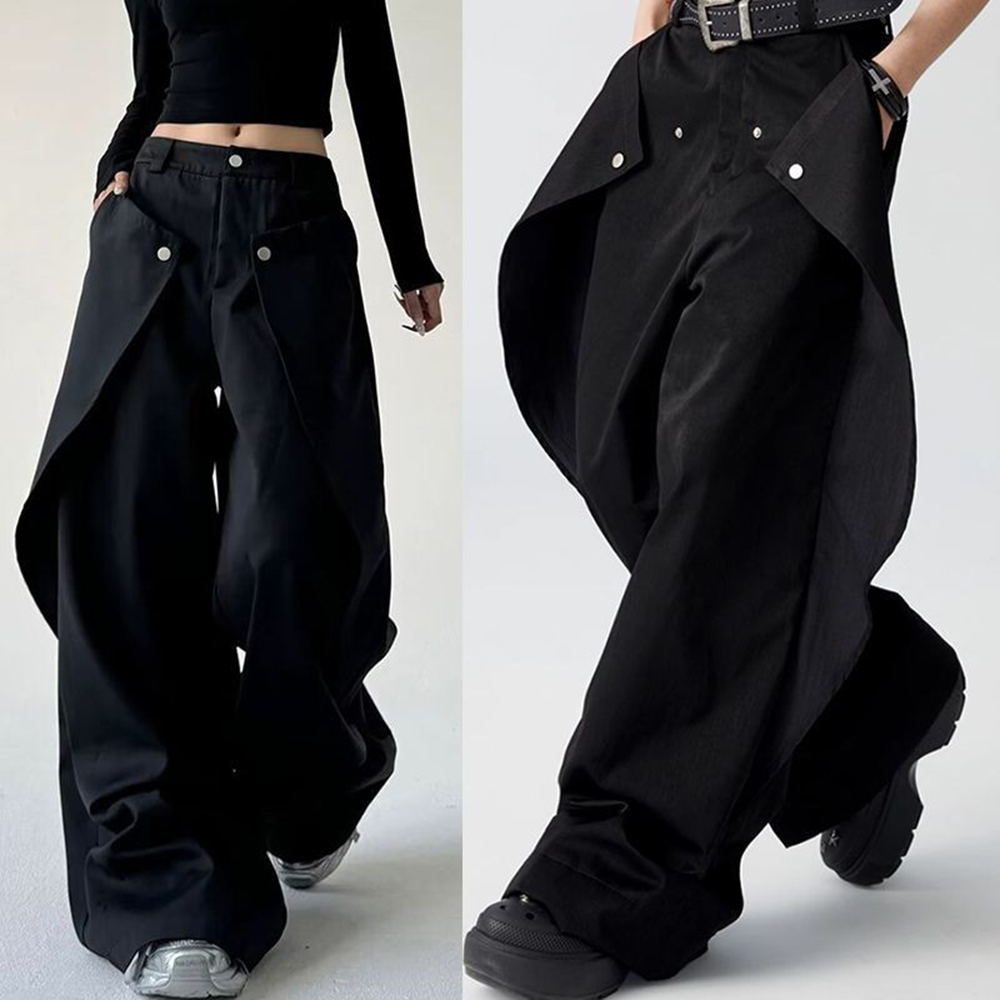 Street Fashion Men 2025 - Erkek Pantolon Dikiş Çift Katmanlı Tasarım