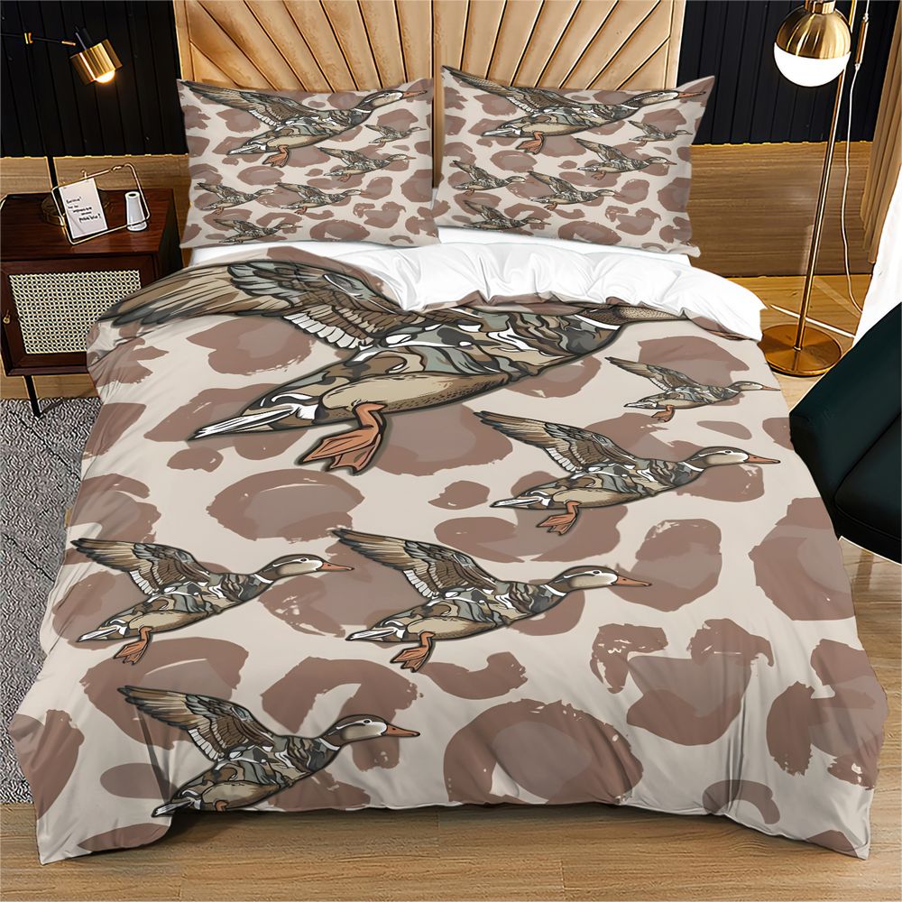 Camo Pattern Set - Uçan Ördek Nevresim Takımı Kamuflaj Desenli