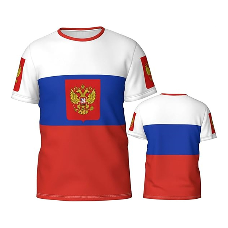 Street Fashion Russia - Rus Bayrağı 3D Baskı T-shirt Erkekler