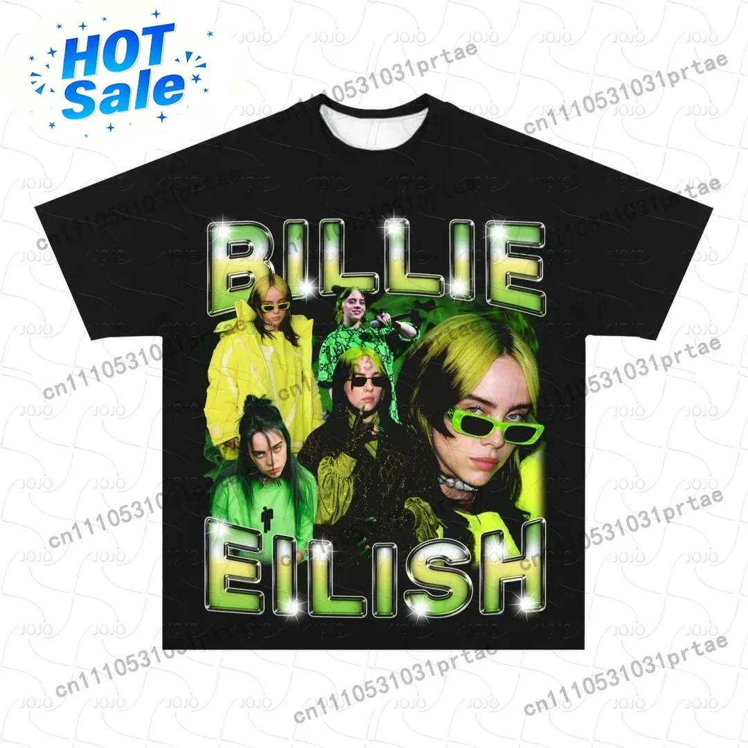 Billie Eilish Retro Desenli Ti - Street Fashion Men 2025 incelemesi ve fiyatı