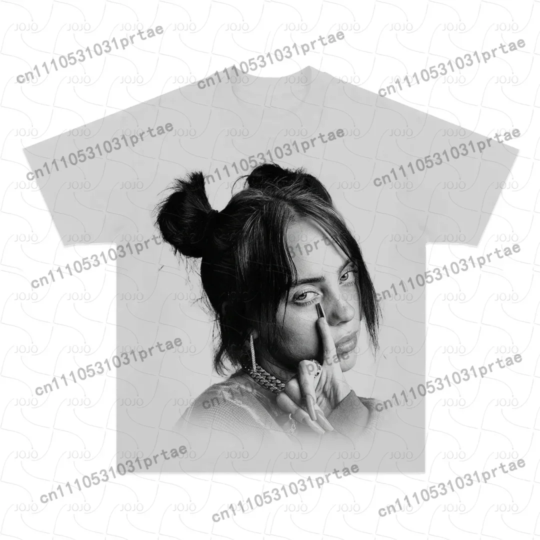 Billie Eilish Retro Desenli Ti - Street Fashion Men 2025 incelemesi ve fiyatı