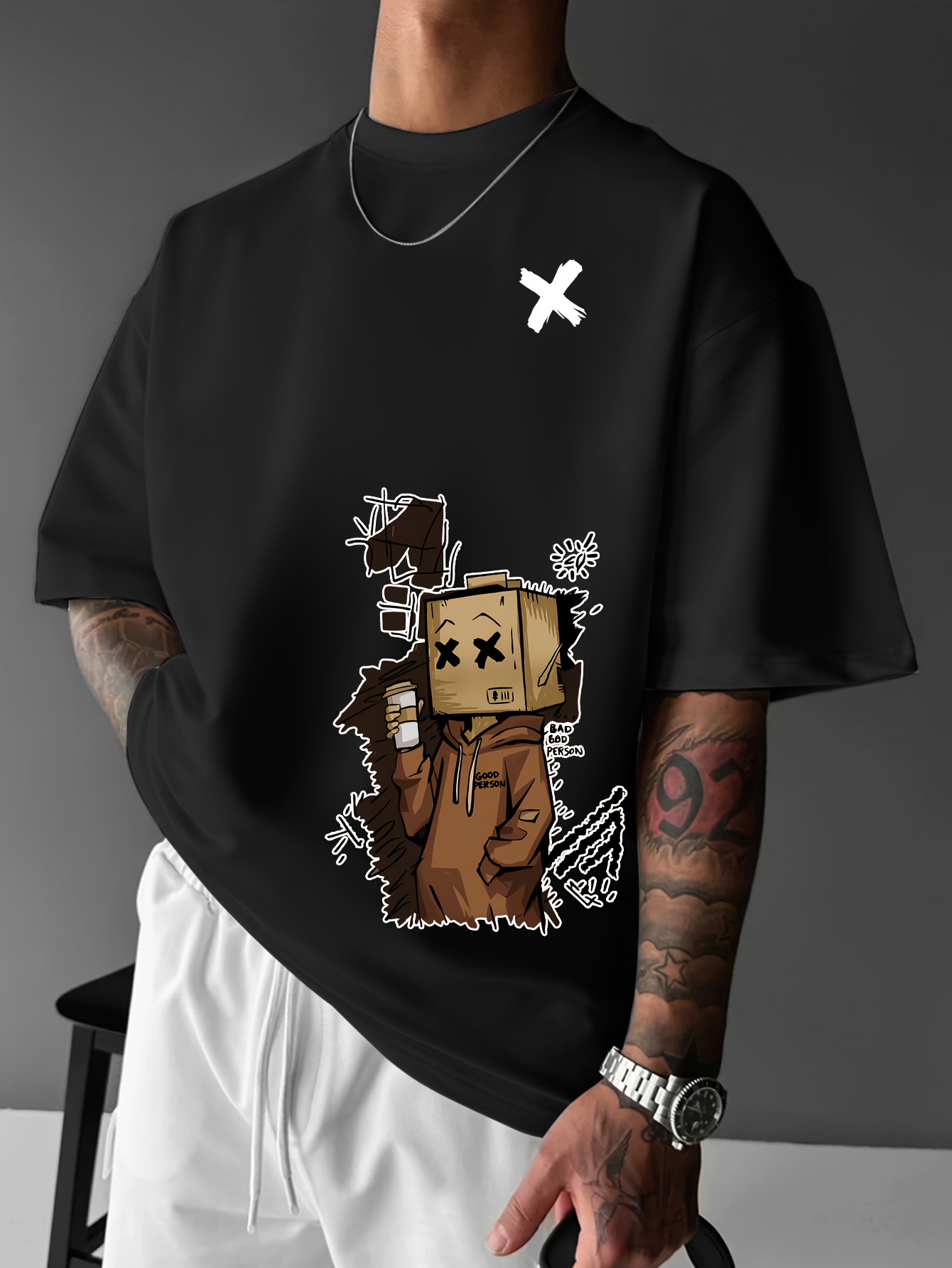 Avrupa ve Amerikan Yaz Erkek M - Street Fashion Graffiti incelemesi ve fiyatı