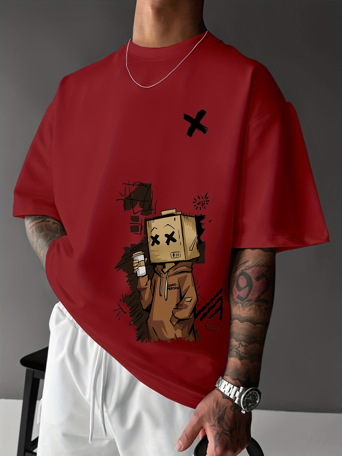 Avrupa ve Amerikan Yaz Erkek M - Street Fashion Graffiti incelemesi ve fiyatı