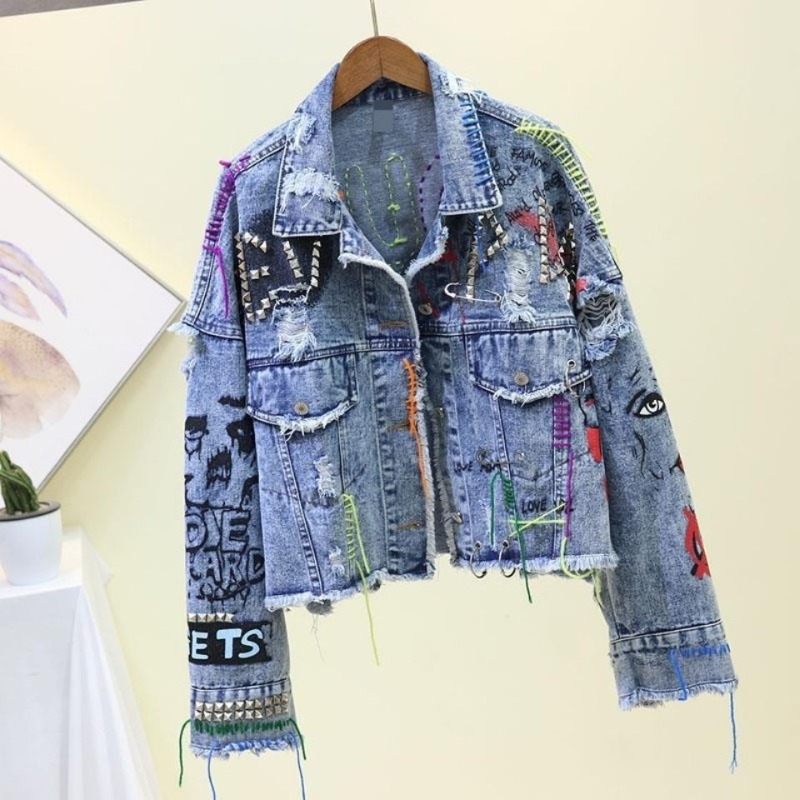 Trendy Graffiti Günlük Kot Kıs - Street Fashion Graffiti incelemesi ve fiyatı