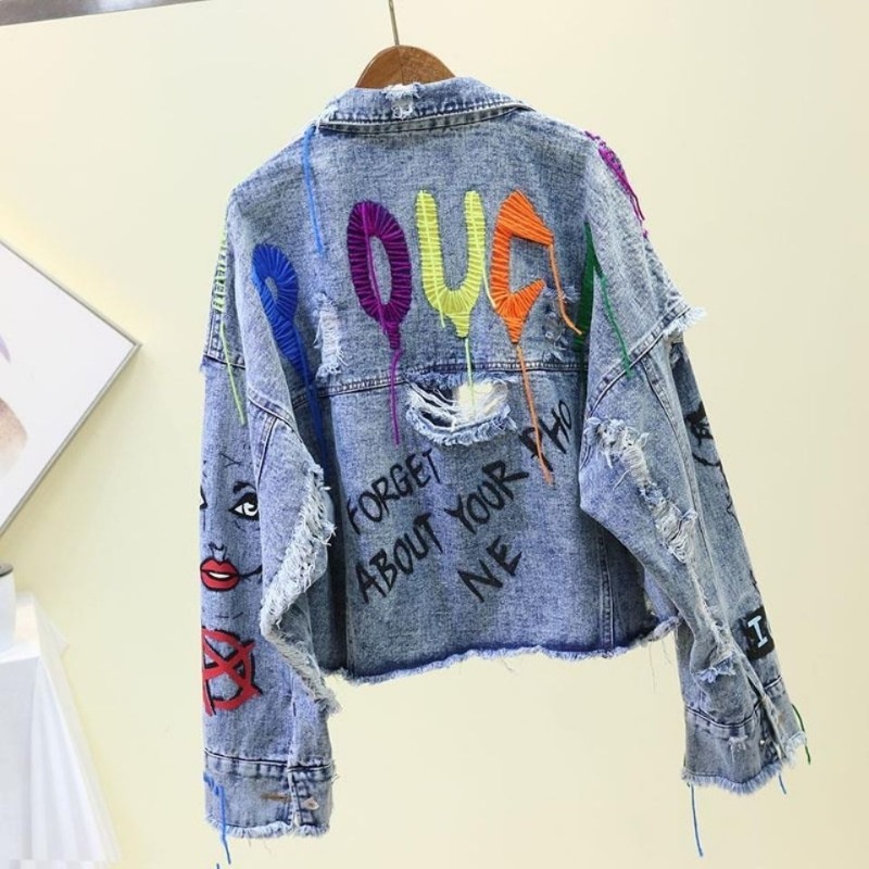 Trendy Graffiti Günlük Kot Kıs - Street Fashion Graffiti incelemesi ve fiyatı