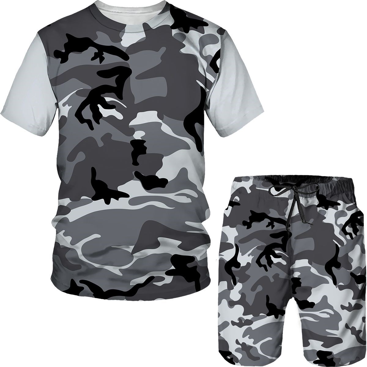 Erkek Kamuflaj T-shirt Şort 2  - Camo Pattern Set incelemesi ve fiyatı