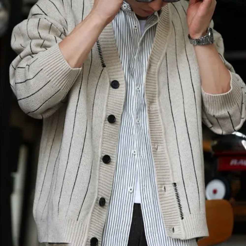 2025 Kış Yeni Erkek Çizgili Uz - Street Fashion Men 2025 incelemesi ve fiyatı