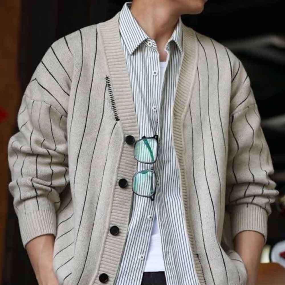 2025 Kış Yeni Erkek Çizgili Uz - Street Fashion Men 2025 incelemesi ve fiyatı