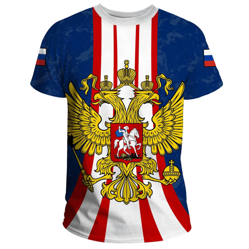Fashion Russia Flag Badge T-sh - Street Fashion Russia incelemesi ve fiyatı